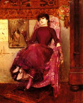 喬治斯 安東尼 羅什格羅斯 Portrait De LEpouse De LArtiste Dans Latelier 喬治斯 安東尼 羅什格羅斯 Portrait De LEpouse De LArtiste Dans Latelier